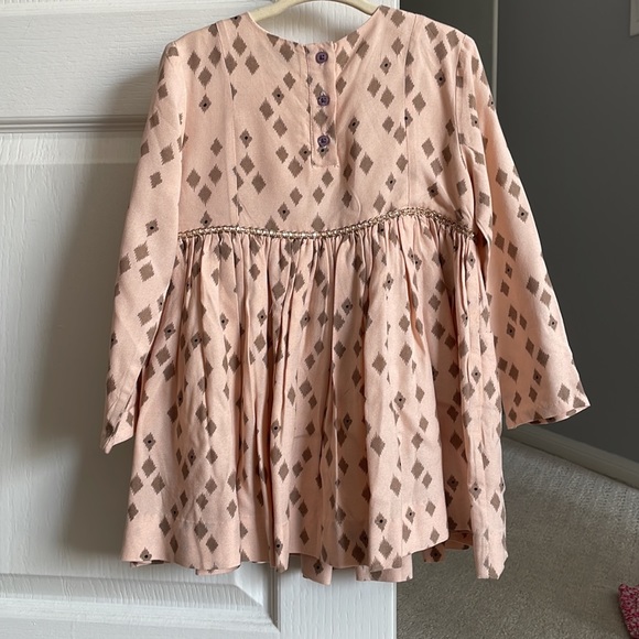 NWOT Velveteen Long-Sleeve Dress w/ Pleating and Sequin Detail - Picture 4 of 5